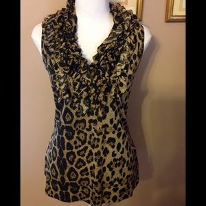 Milano sleeveless animal print top